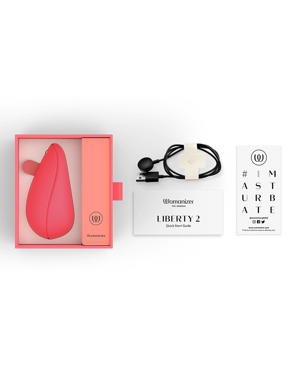 Womanizer Liberty 2 - Vibrant Rose - Box Contents