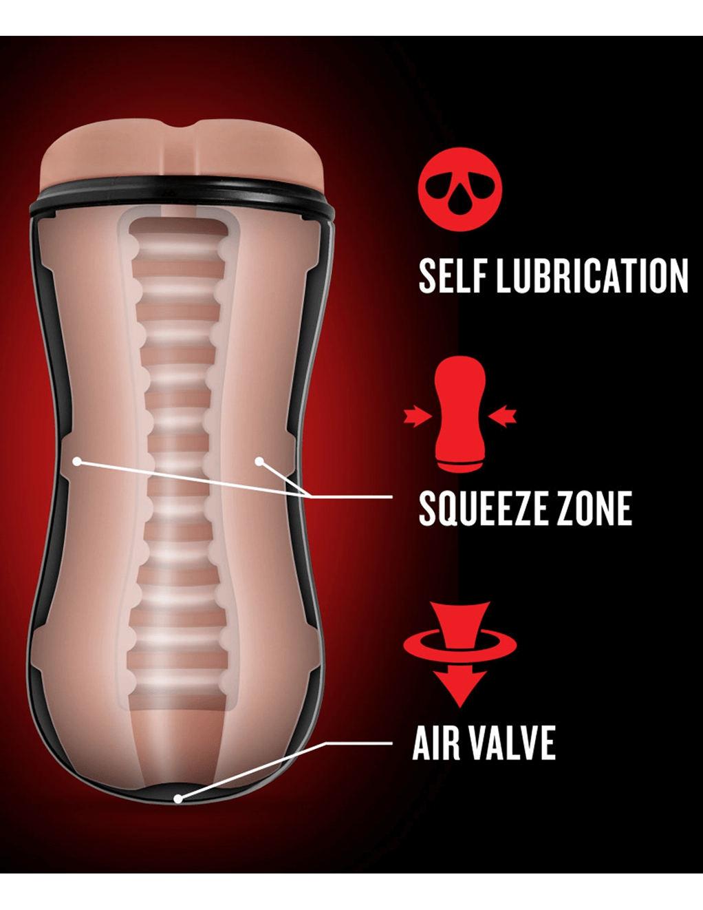 Loverboy Bad Boy Next Door Self Lubricating Stroker - Detail