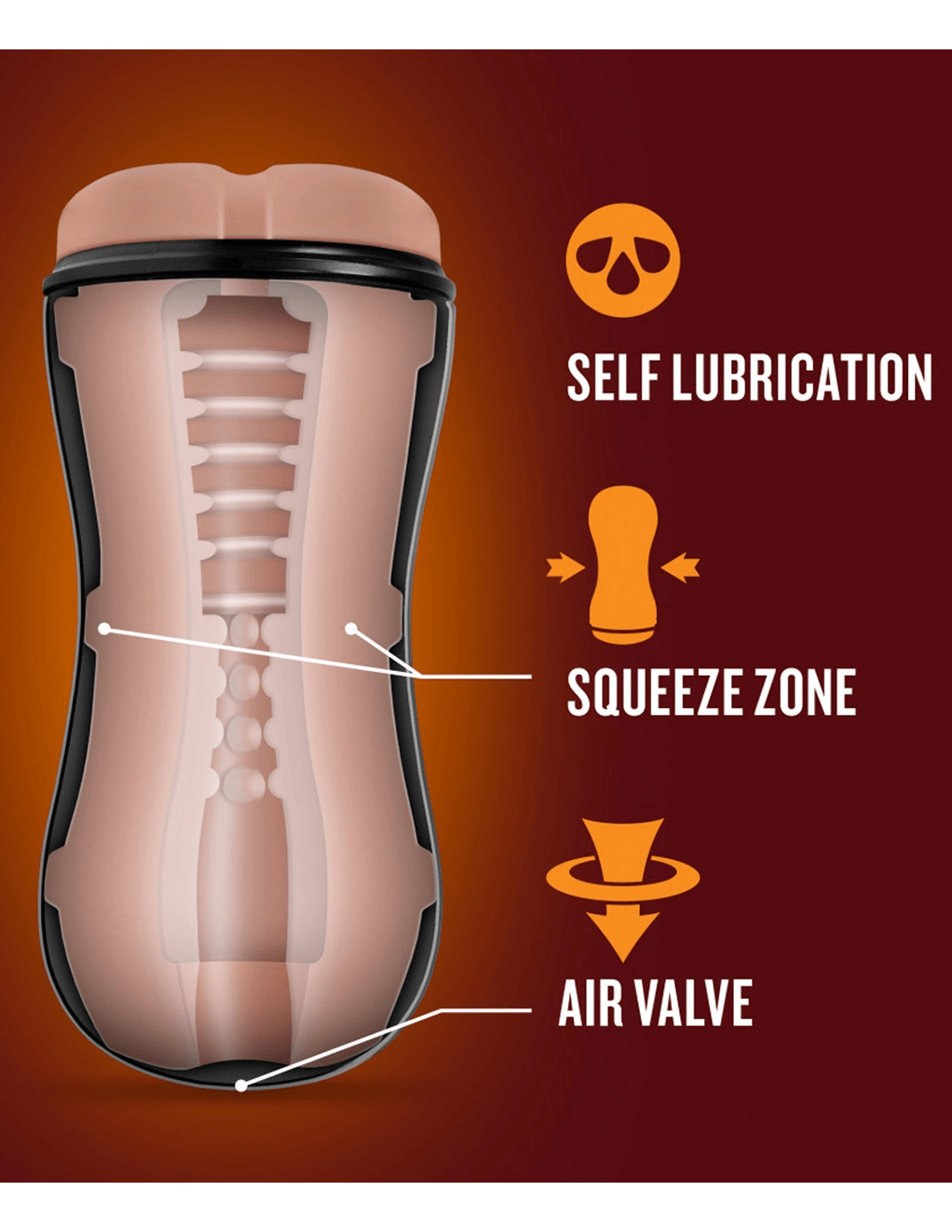 Loverboy The Cowboy Self Lubricating Stroker - Detail