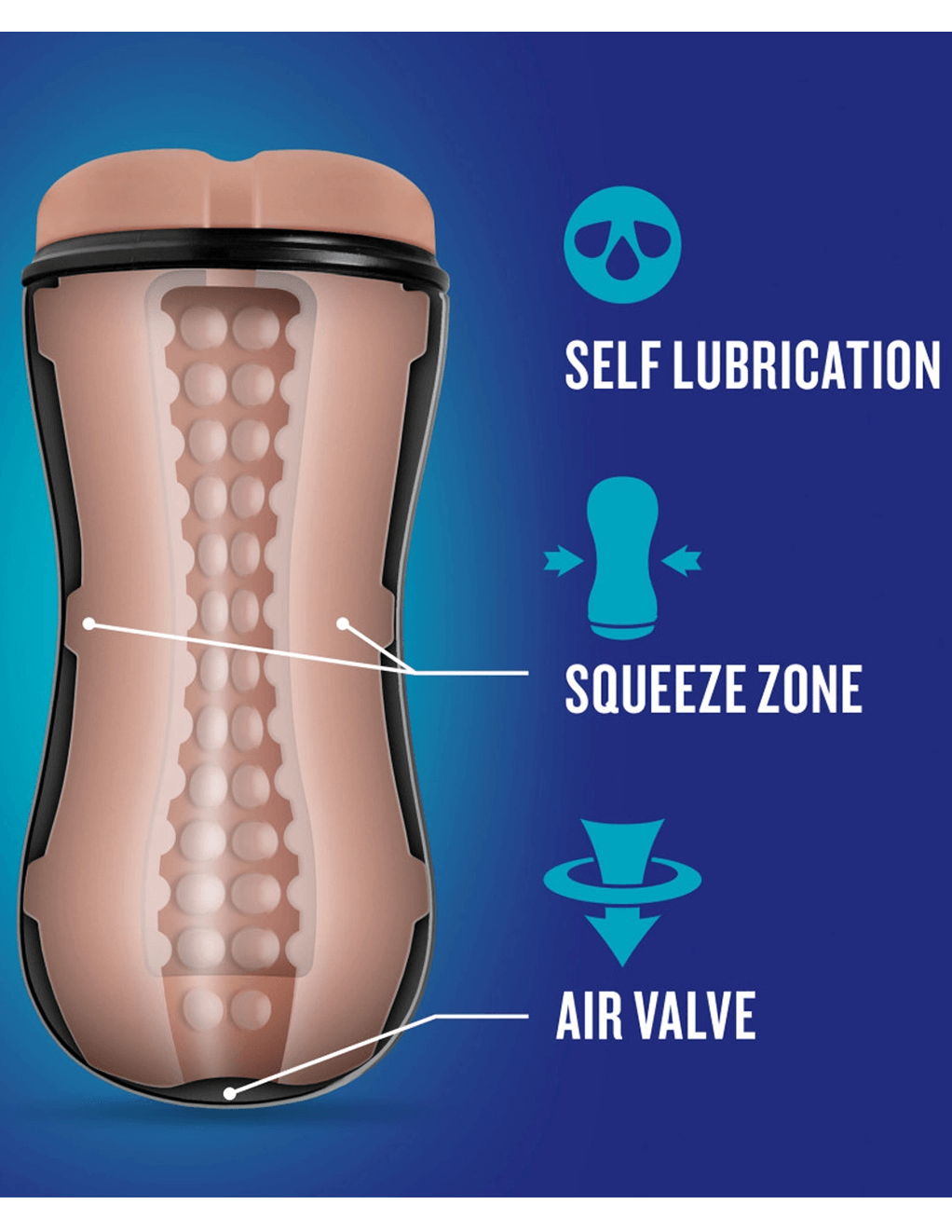 Loverboy Surfer Dude Self Lubricating Stroker - Detail