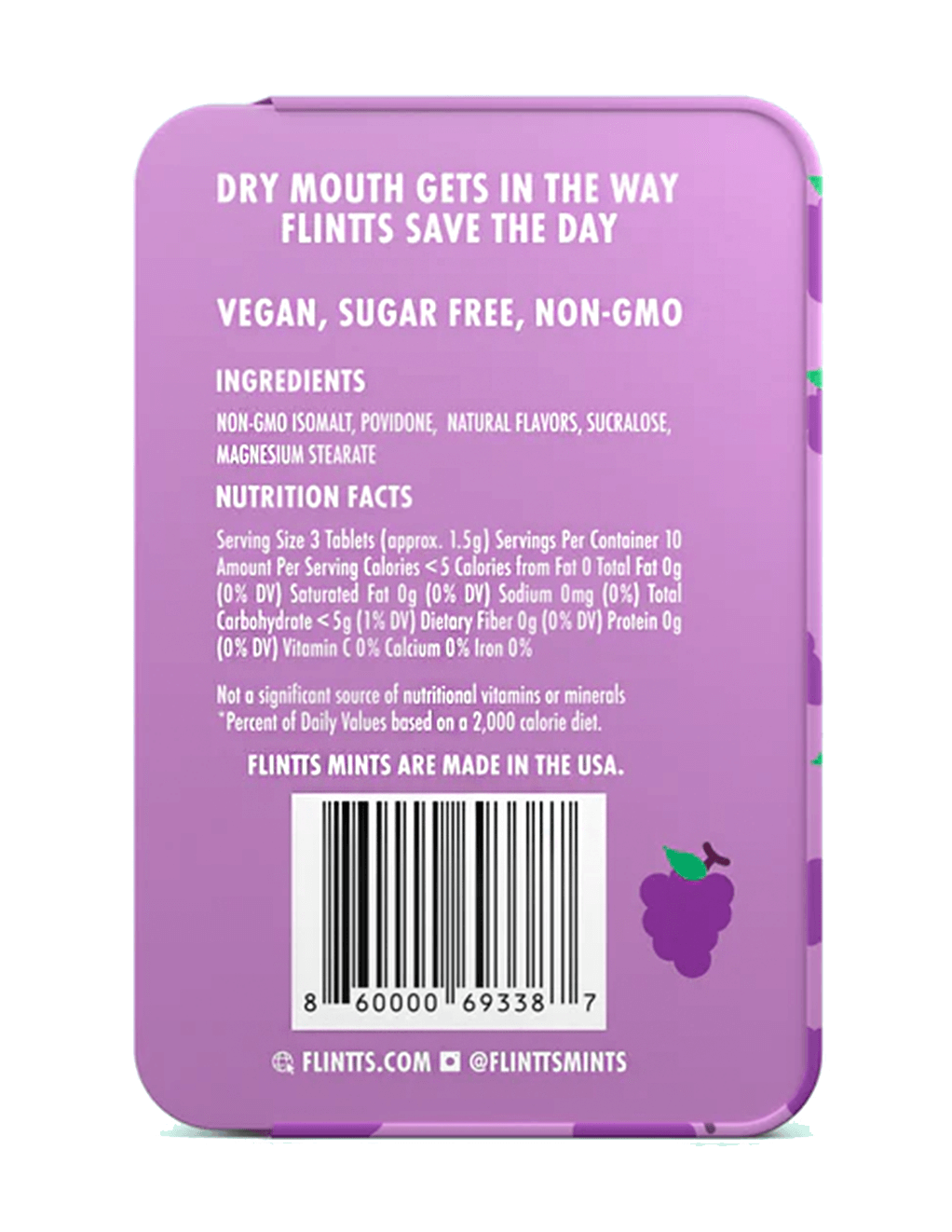 Flintts Mints Luxury Grape F125 - Back