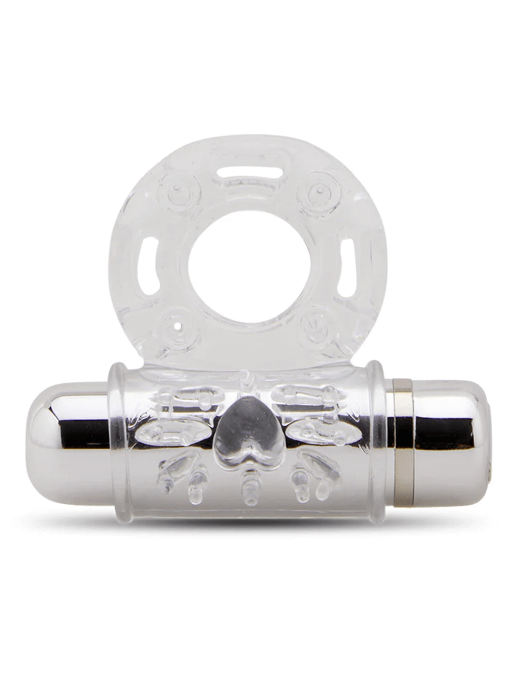 Nu Sensuelle Mate Vibrating C-Ring - Clear - Side