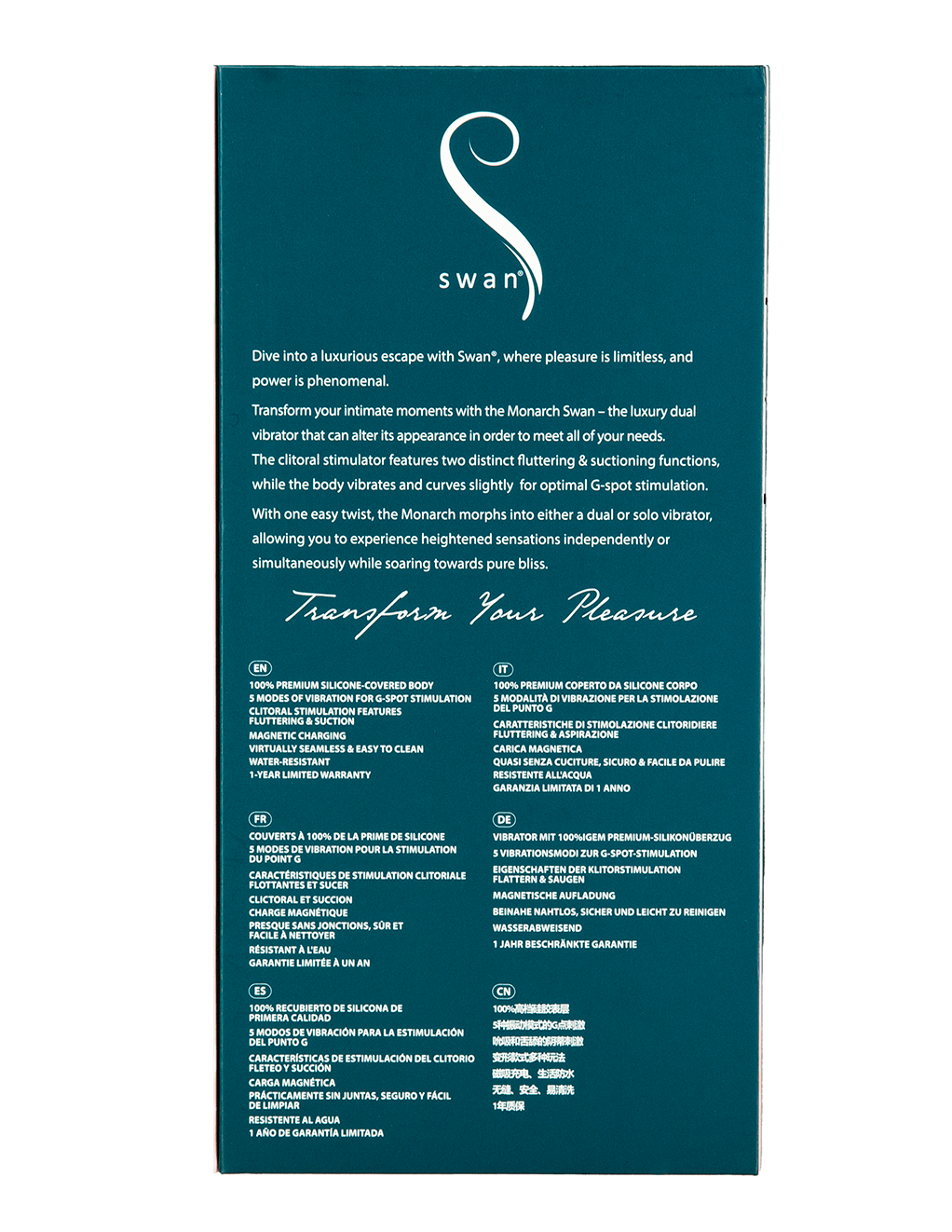 The Monarch Swan - Teal - Box Back