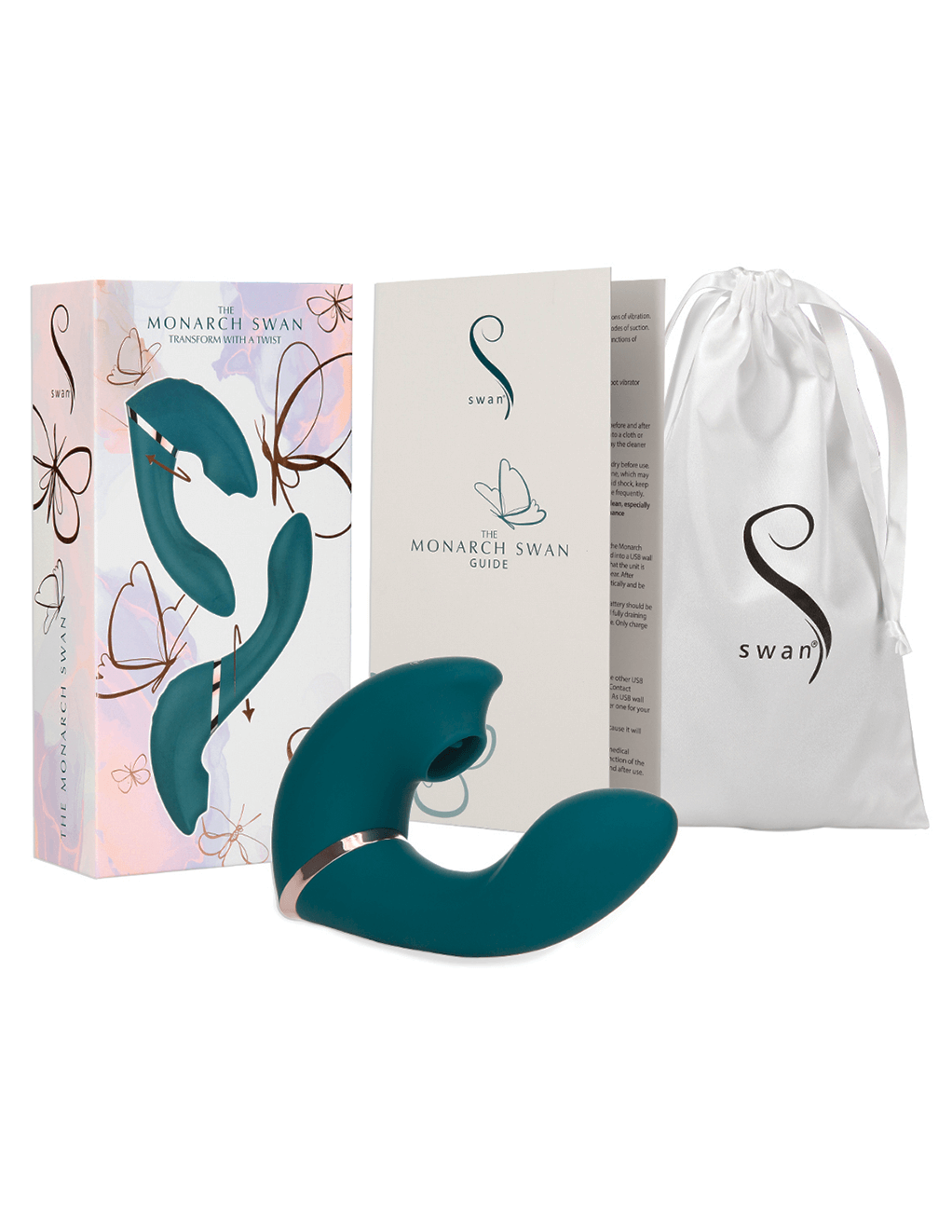 The Monarch Swan - Teal - Box Contents