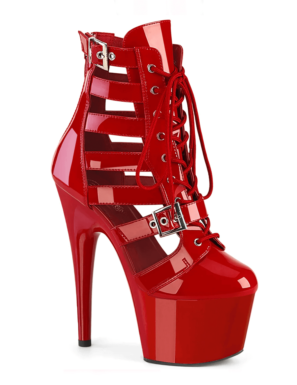 Adore-1013MST Platform Cage Bootie Red