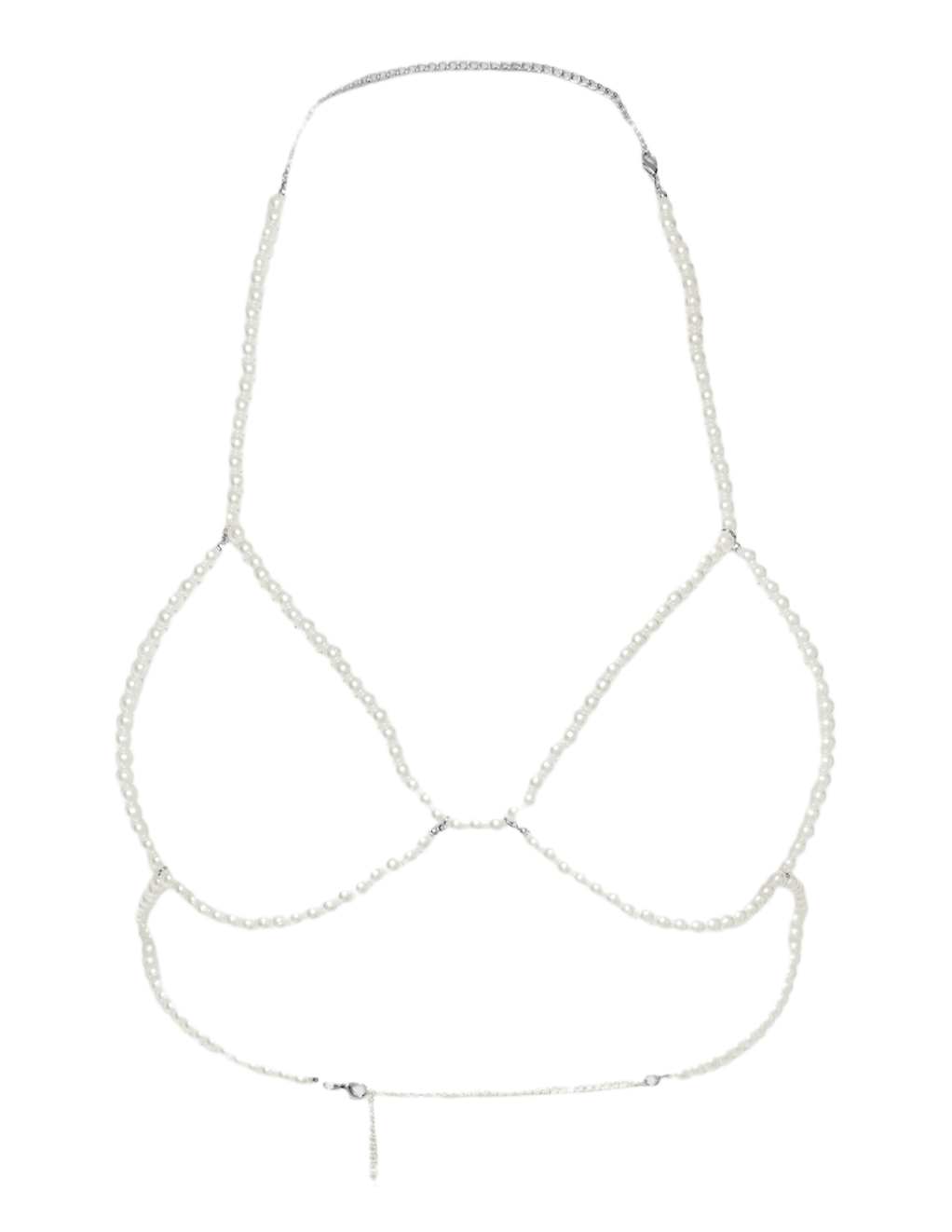 House Of Desire Pearl Triangle Bra Bodychain