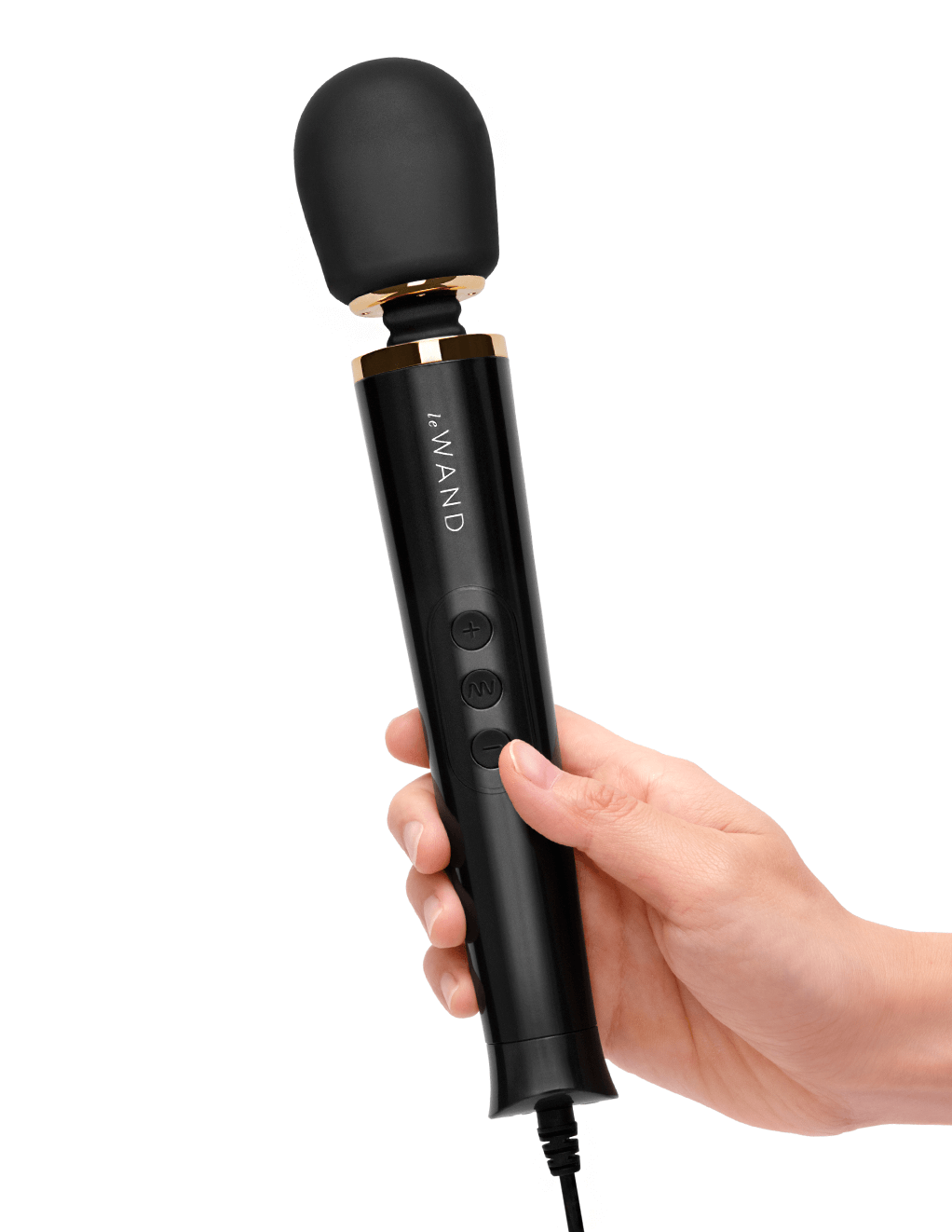 Le Wand Powerful Petite Plug-In - Black - In Hand
