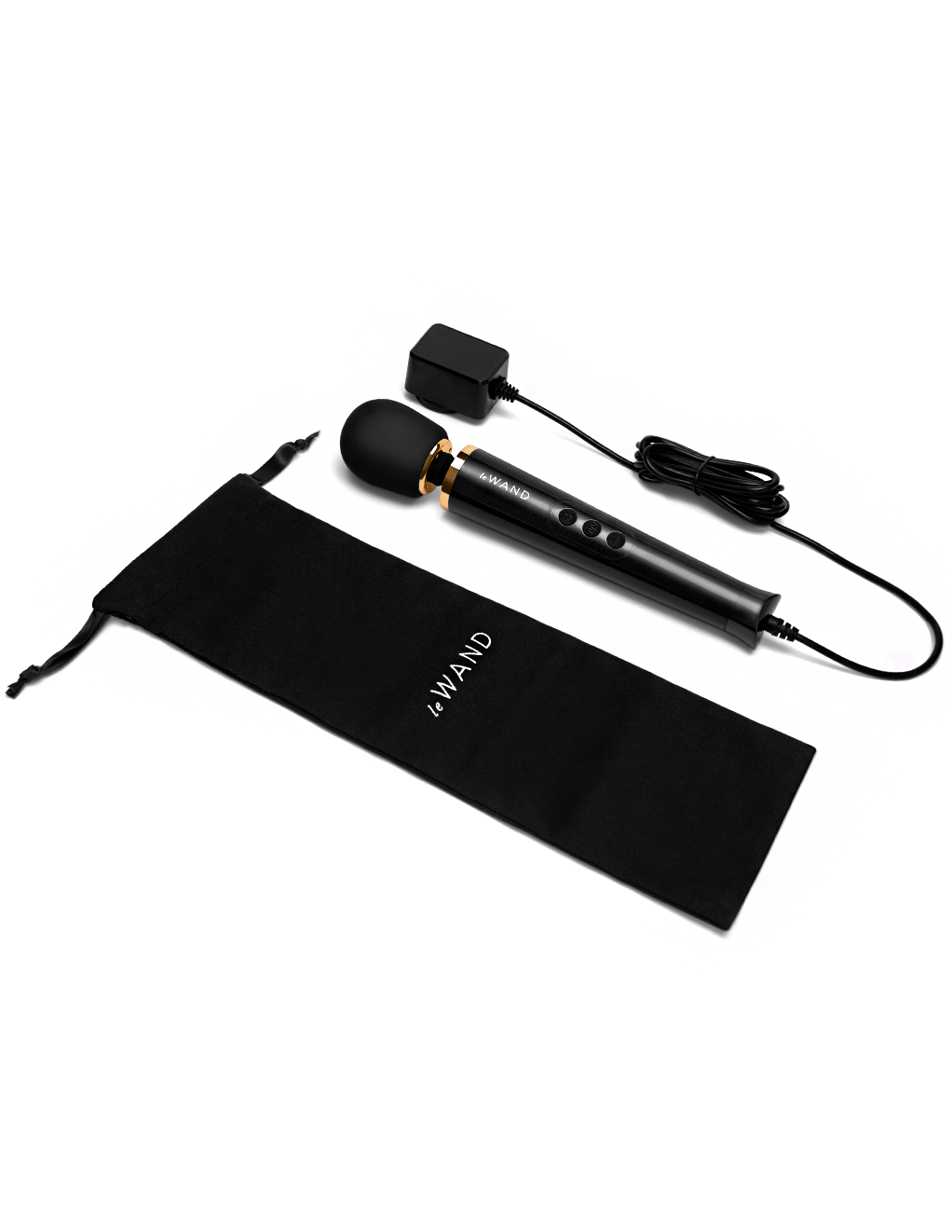 Le Wand Powerful Petite Plug-In - Black - With Case