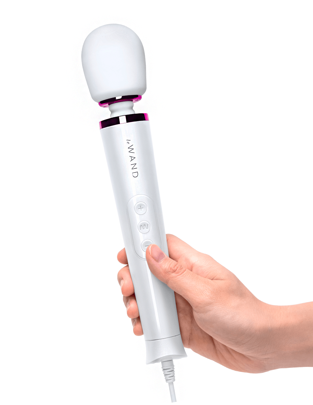 Le Wand Powerful Petite Plug-In - White - In Hand