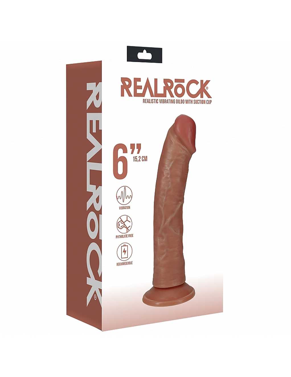 RealRock 6” Curved Vibrating Cock
