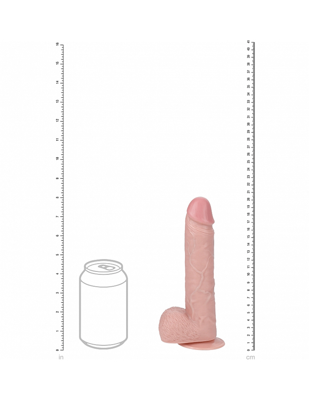 RealRock 8in Vibrating Thrusting Cock with Balls