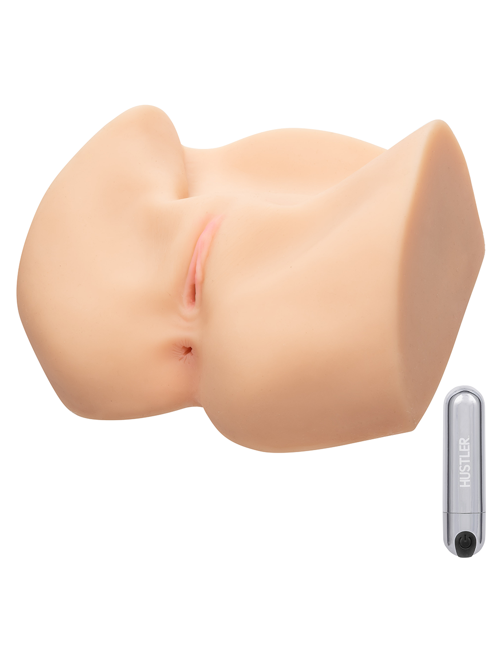 HUSTLER® Vibrating Pussy And Ass Masturbator