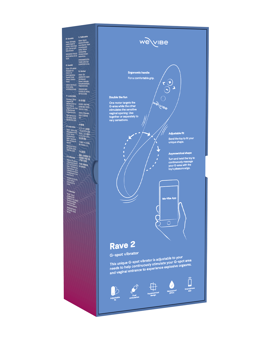 We-Vibe Rave 2 - Blue - Box Back