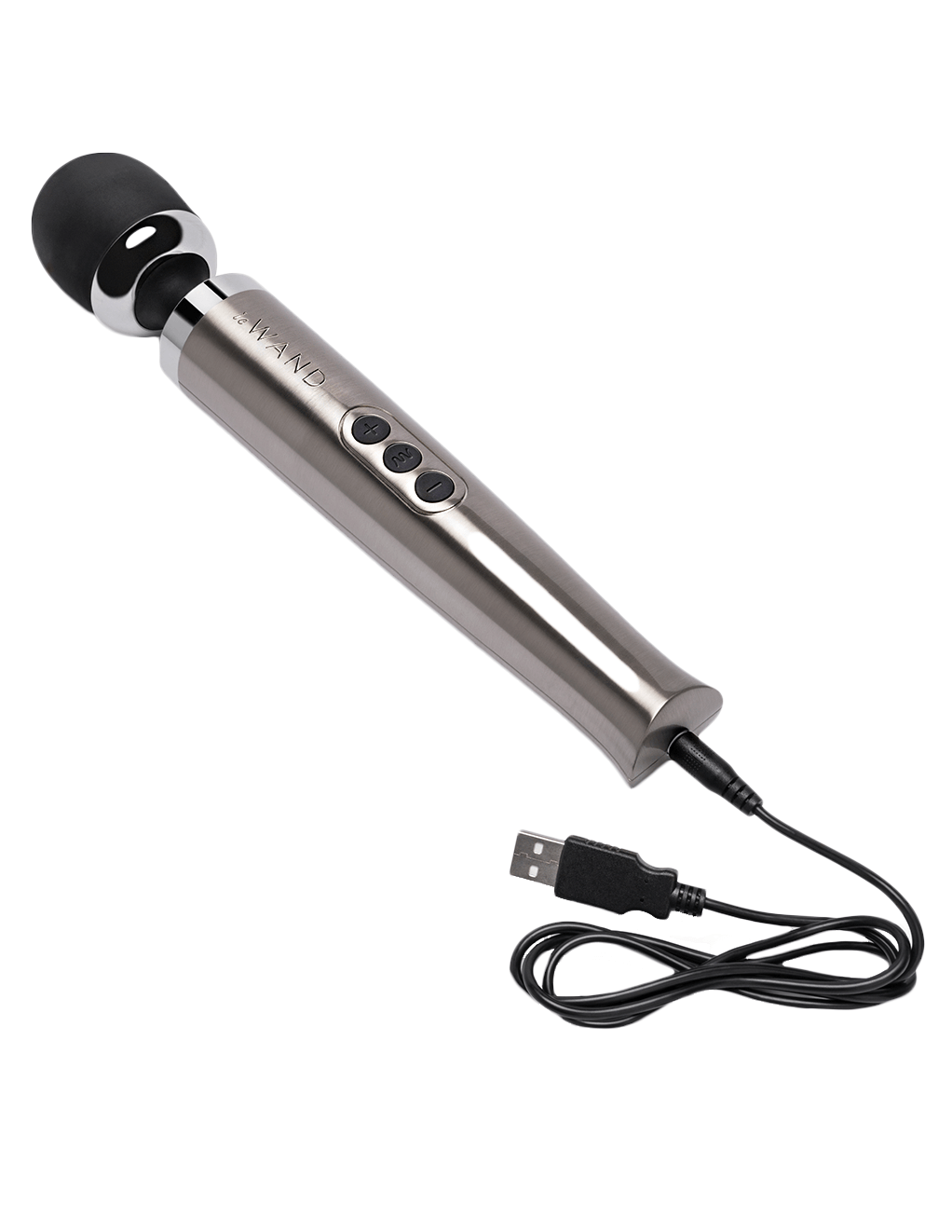 Le Wand Diecast Rechargeable Wand - Silver - Charger