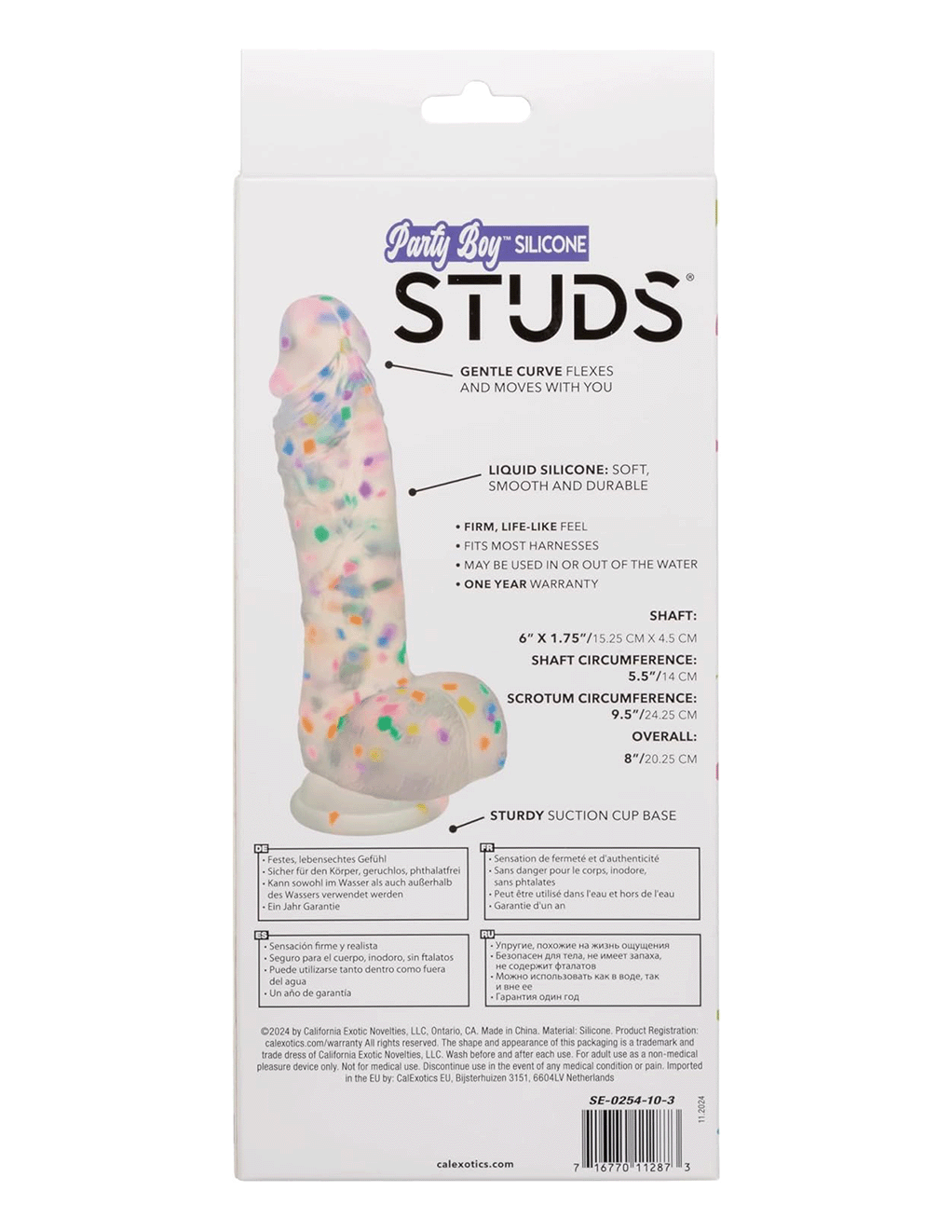 Party Boy Silicone Studs 6in