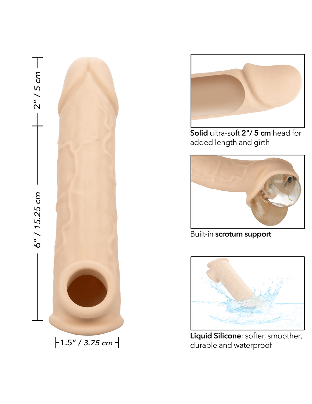 Performance Maxx Silicone Life-Like Extension 8inch