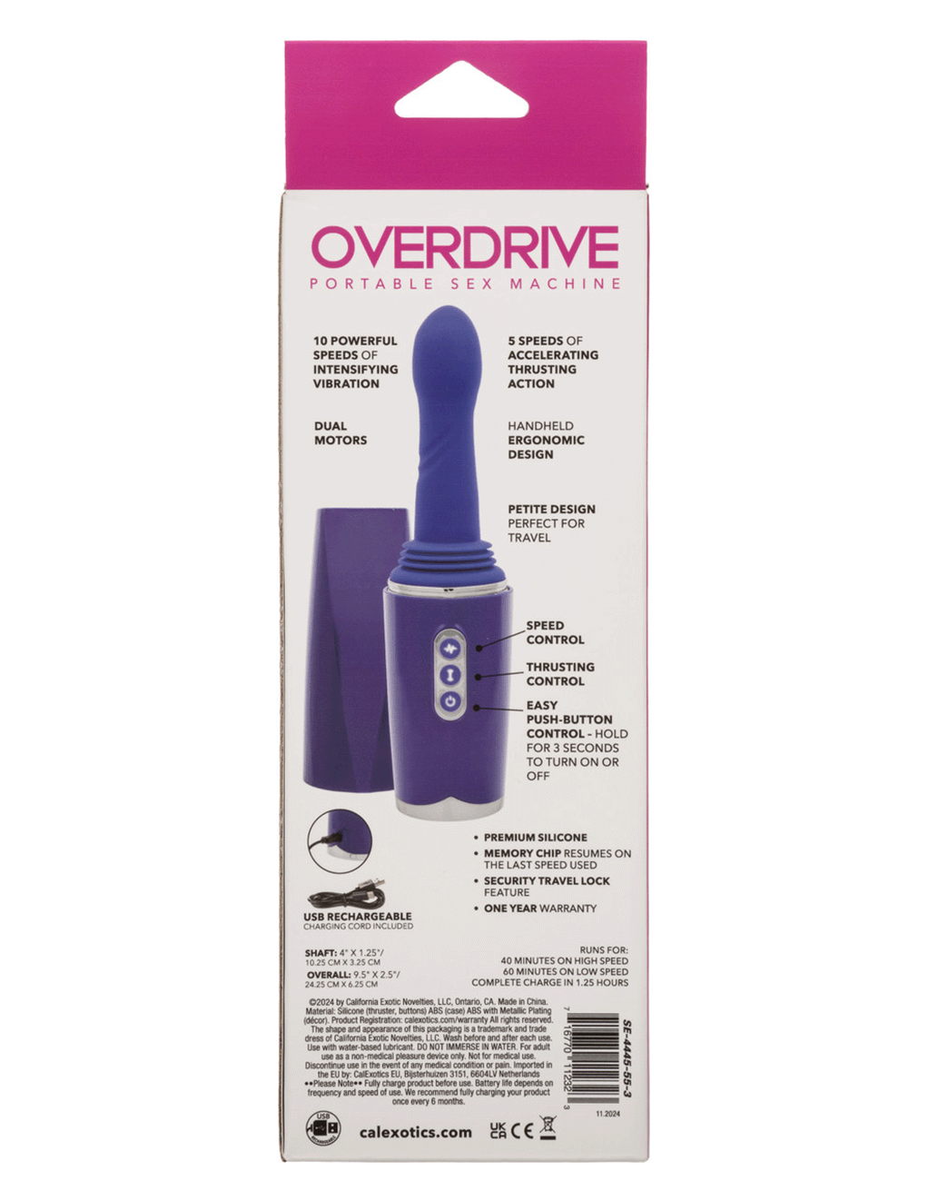 Overdrive Portable Sex Machine Travel Thruster