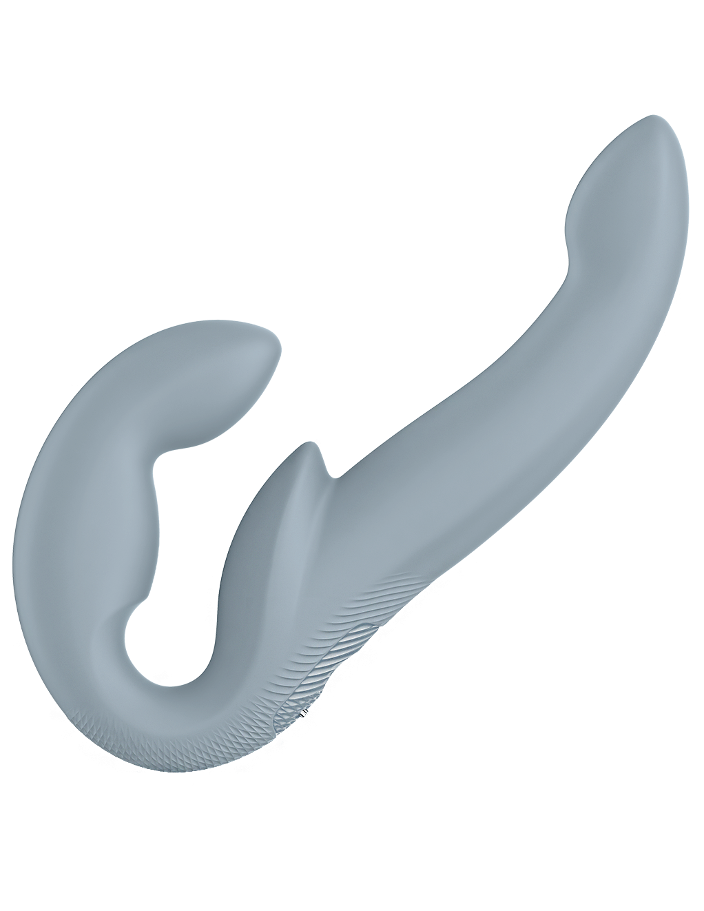 Fun Factory ShareVibe Pro Strapless Strap-On - Cool Grey - Side