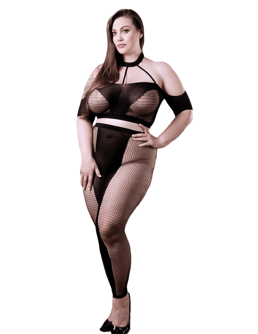 Sheer Fantasy Missing You Set - Black - Plus Main