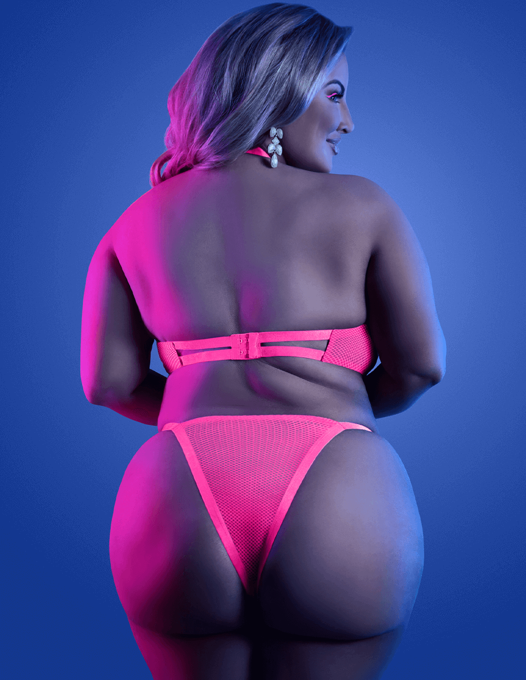 Slow Motion Peek A Boo Set - Neon Pink - Plus Back