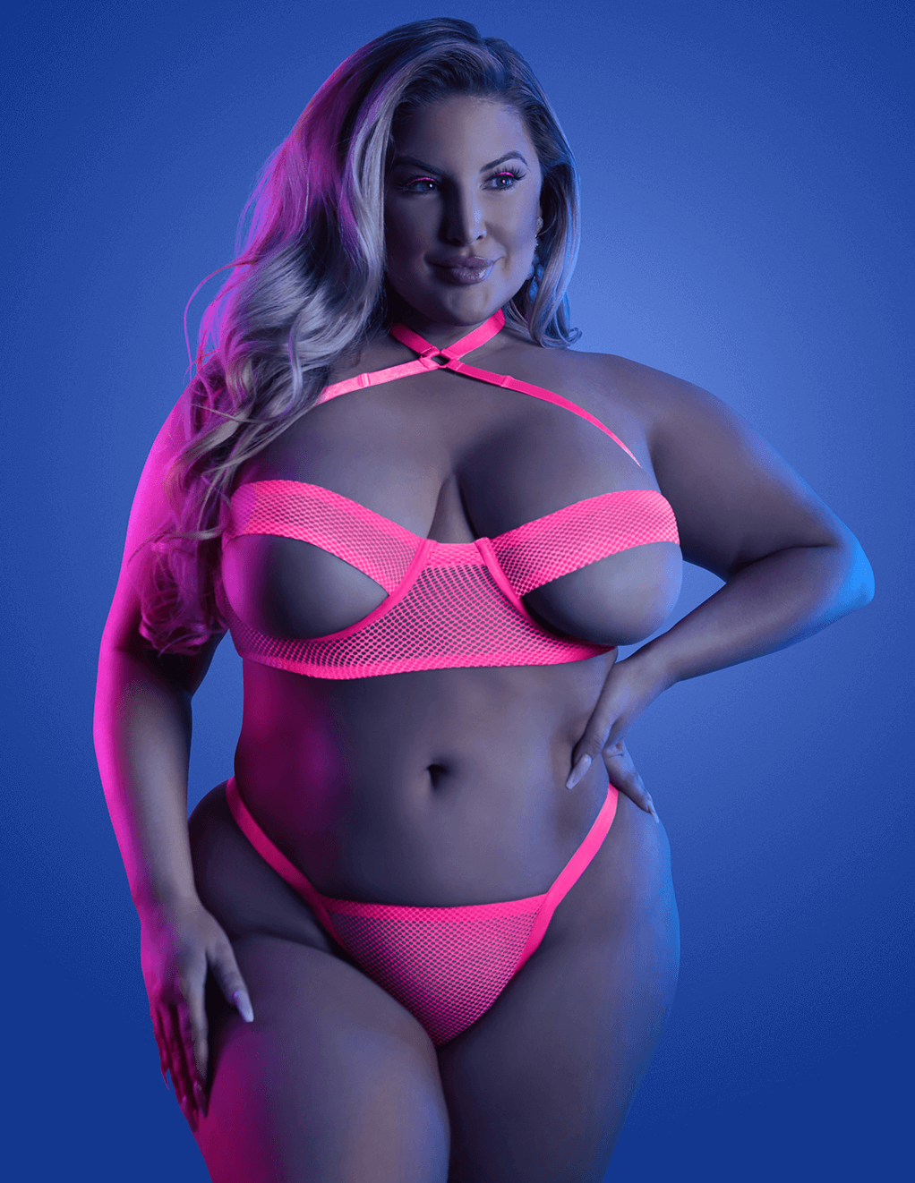 Slow Motion Peek A Boo Set - Neon Pink - Plus Main