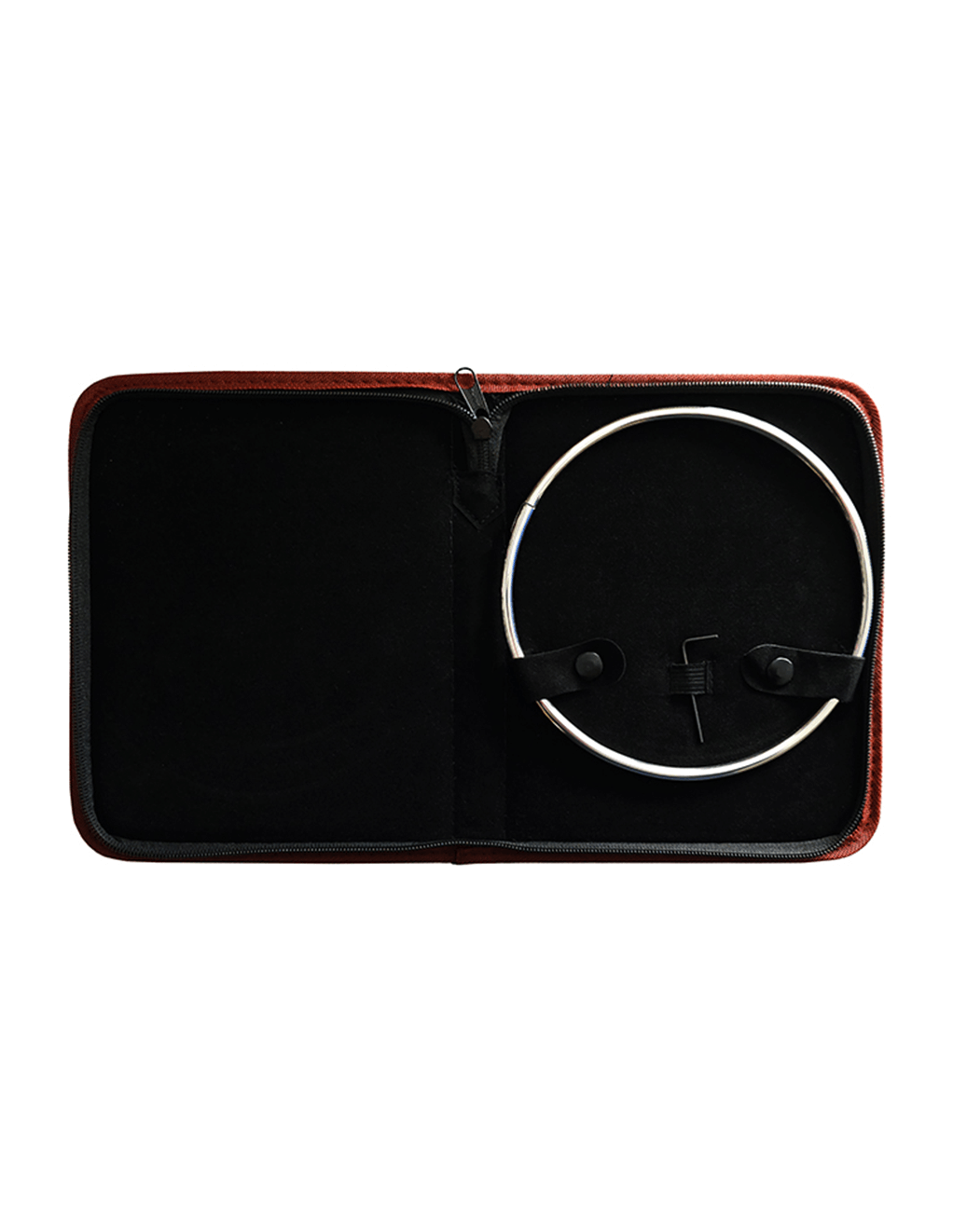 Rouge Thin Stainless Steel 16in Collar - Silver - Product In Case