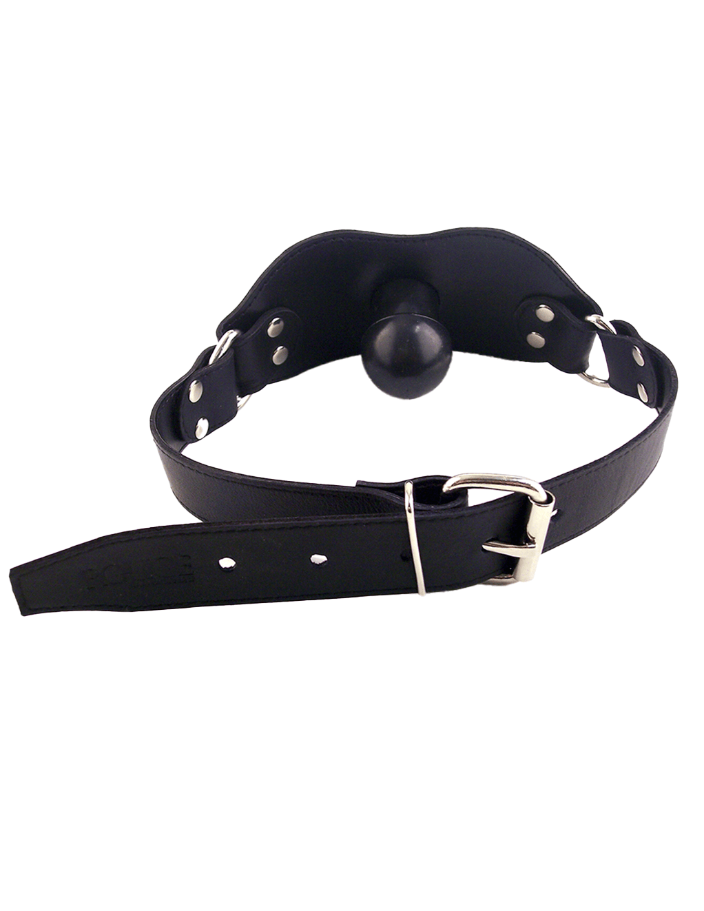 Rouge Leather Strap On Gag w/ Dildo - Black - Main