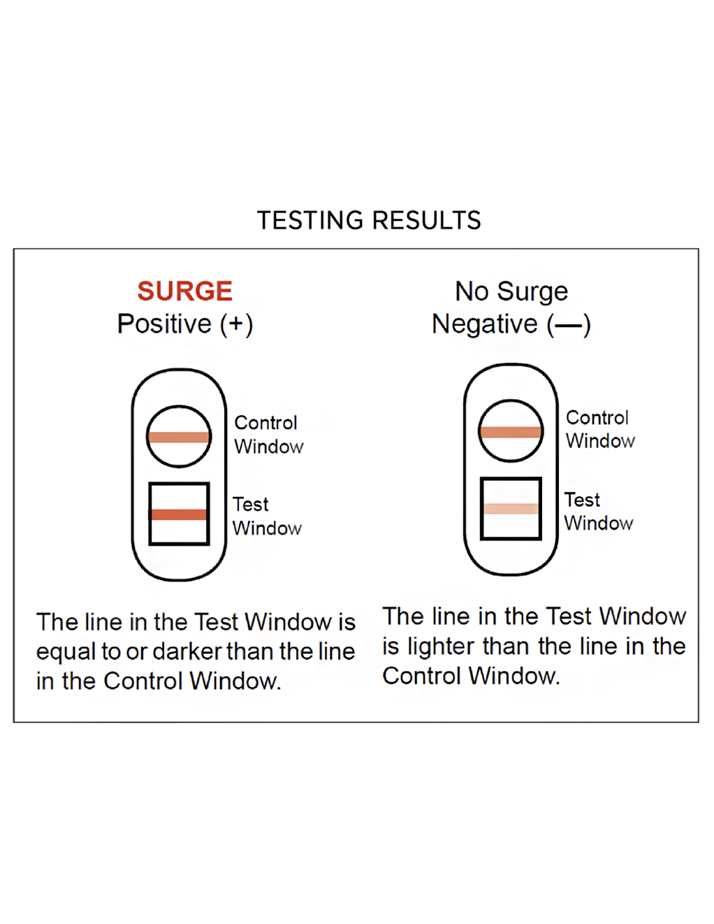 Versea Easy Lab Ovulation Test 5Ct - Possible Results