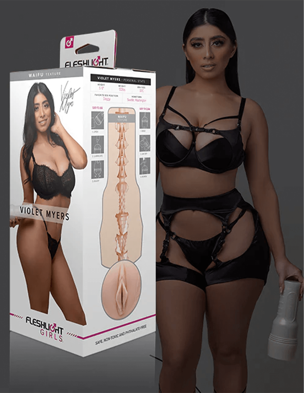 Fleshlight Violet Myers Waifu Masturbator - Violet With Box