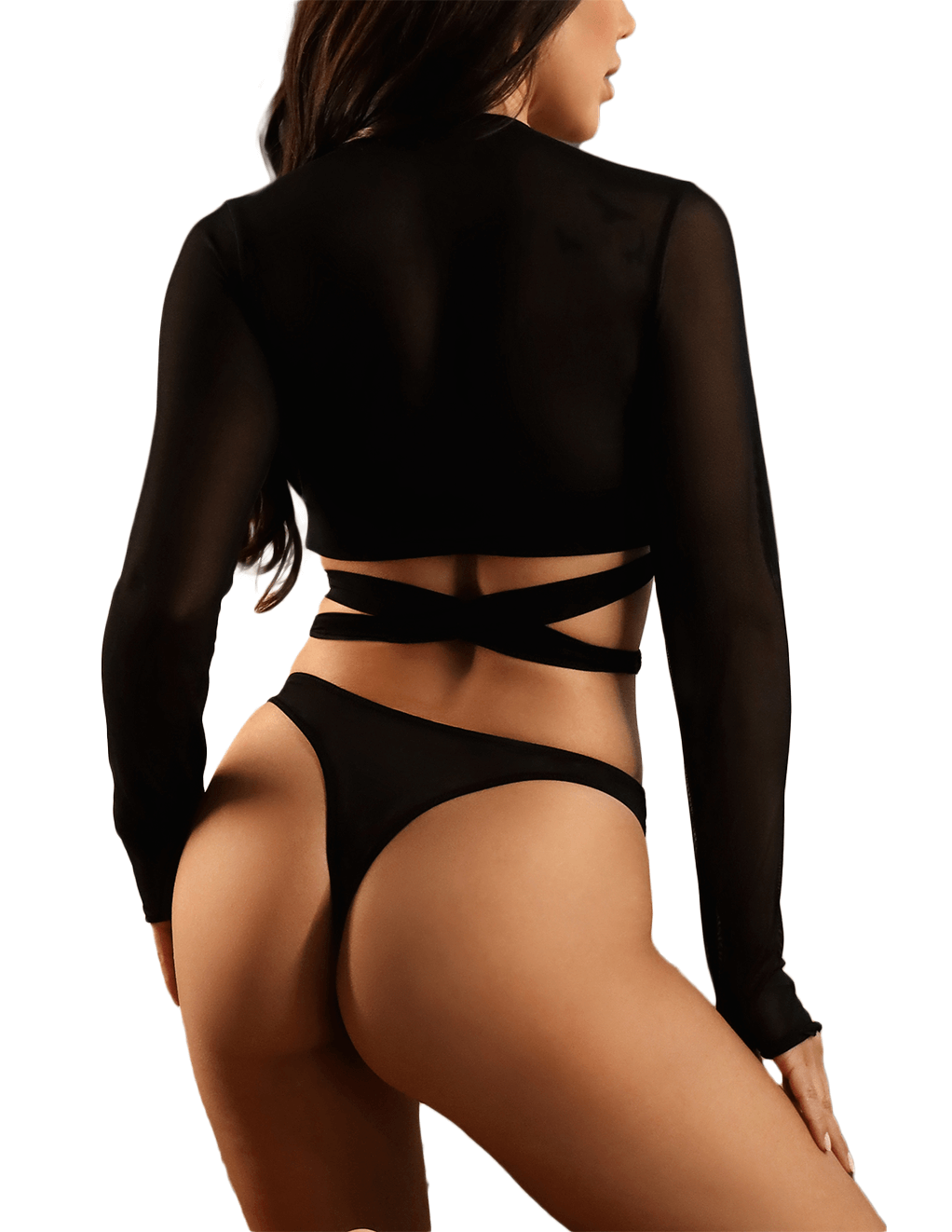 No Regrets Reversible Longsleeve Set - Black - Back