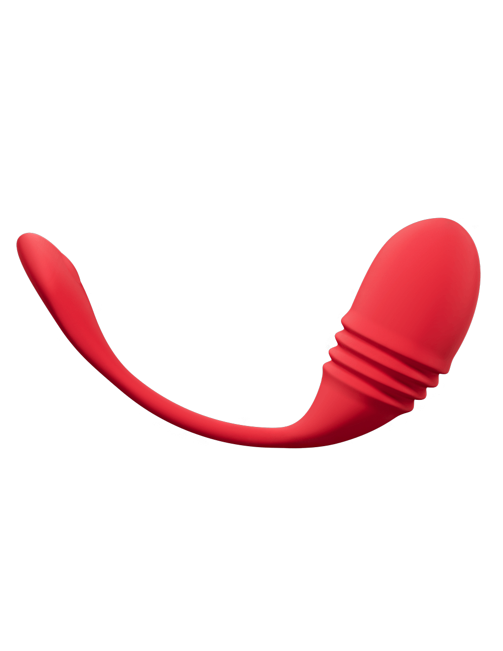 Lovense Vulse Thrusting Egg Vibrator - Red - Side - Extended