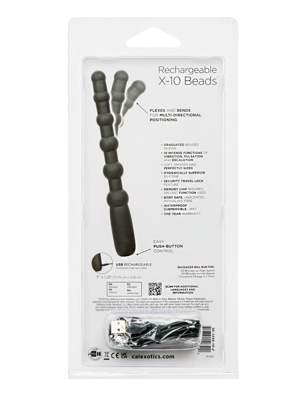 Rechargeable X-10 Beads - Box Back
