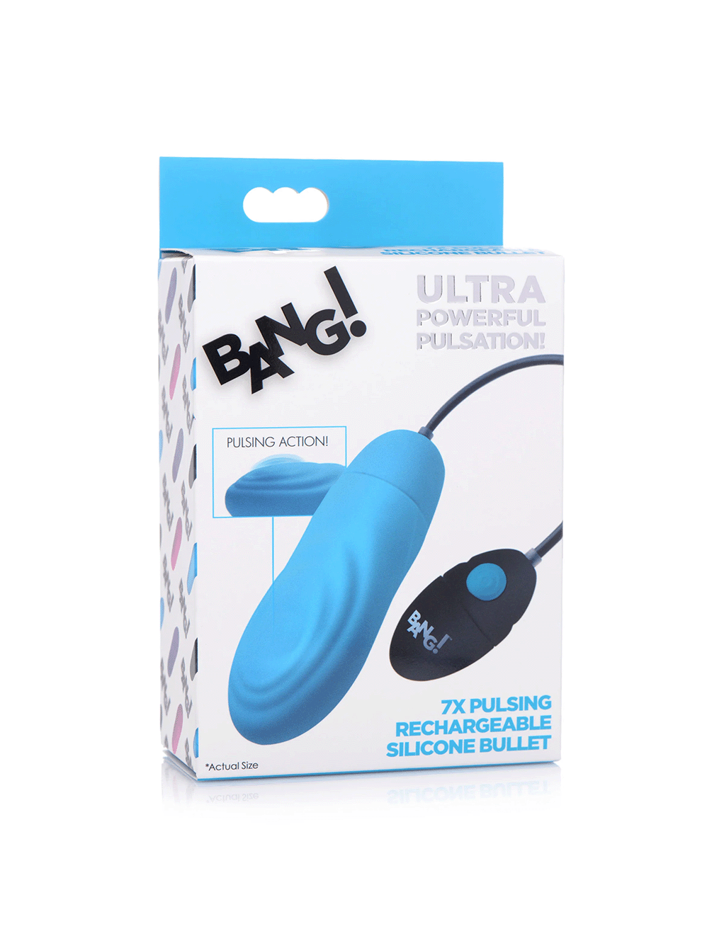 7X Pulsing Rechargeable Silicone Bullet