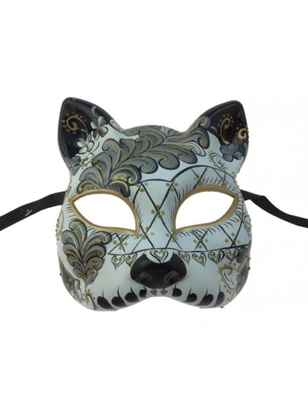 Day of the Dead Cat Mask