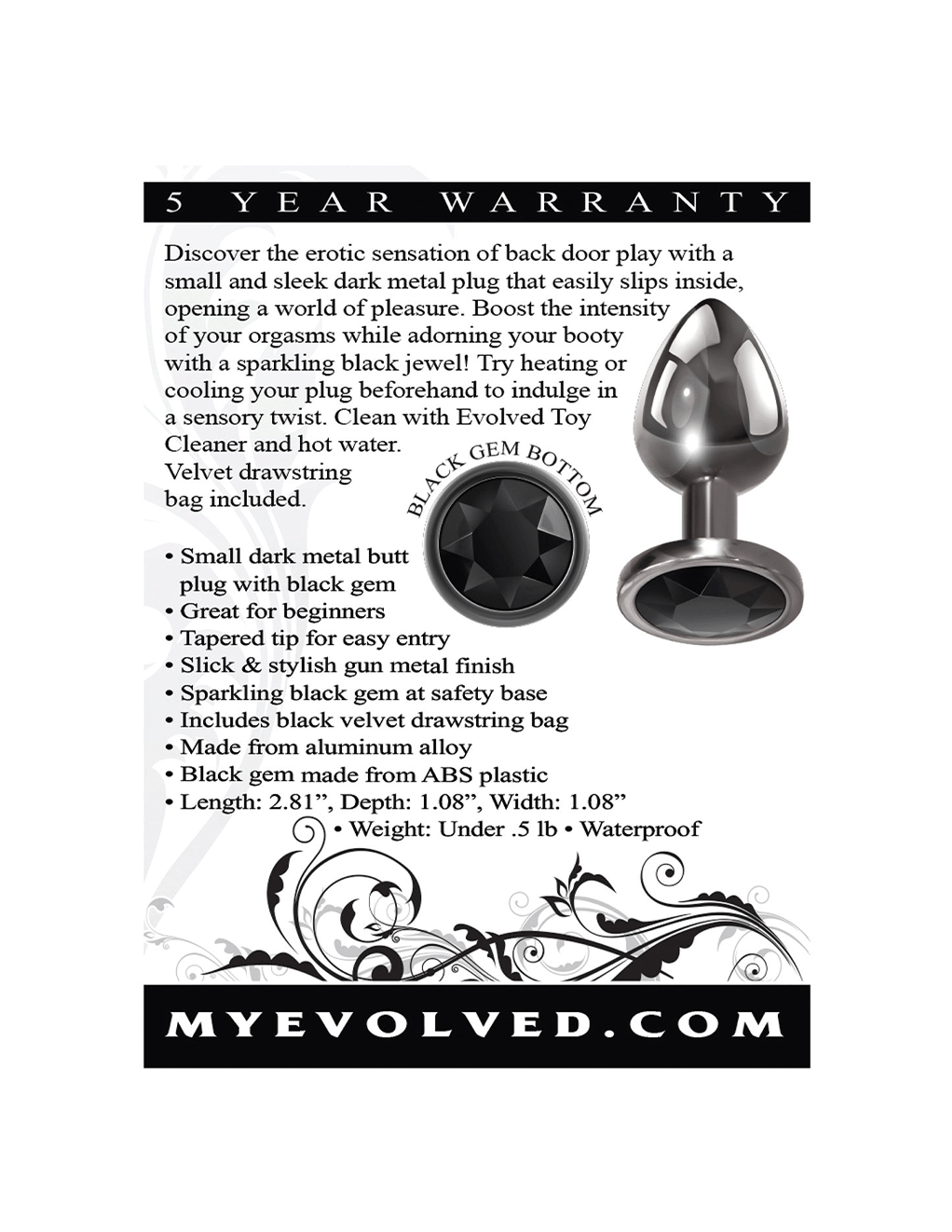 Evolved Black Gem Anal Plug