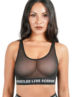Assholes Life Forever Elastic Bralette