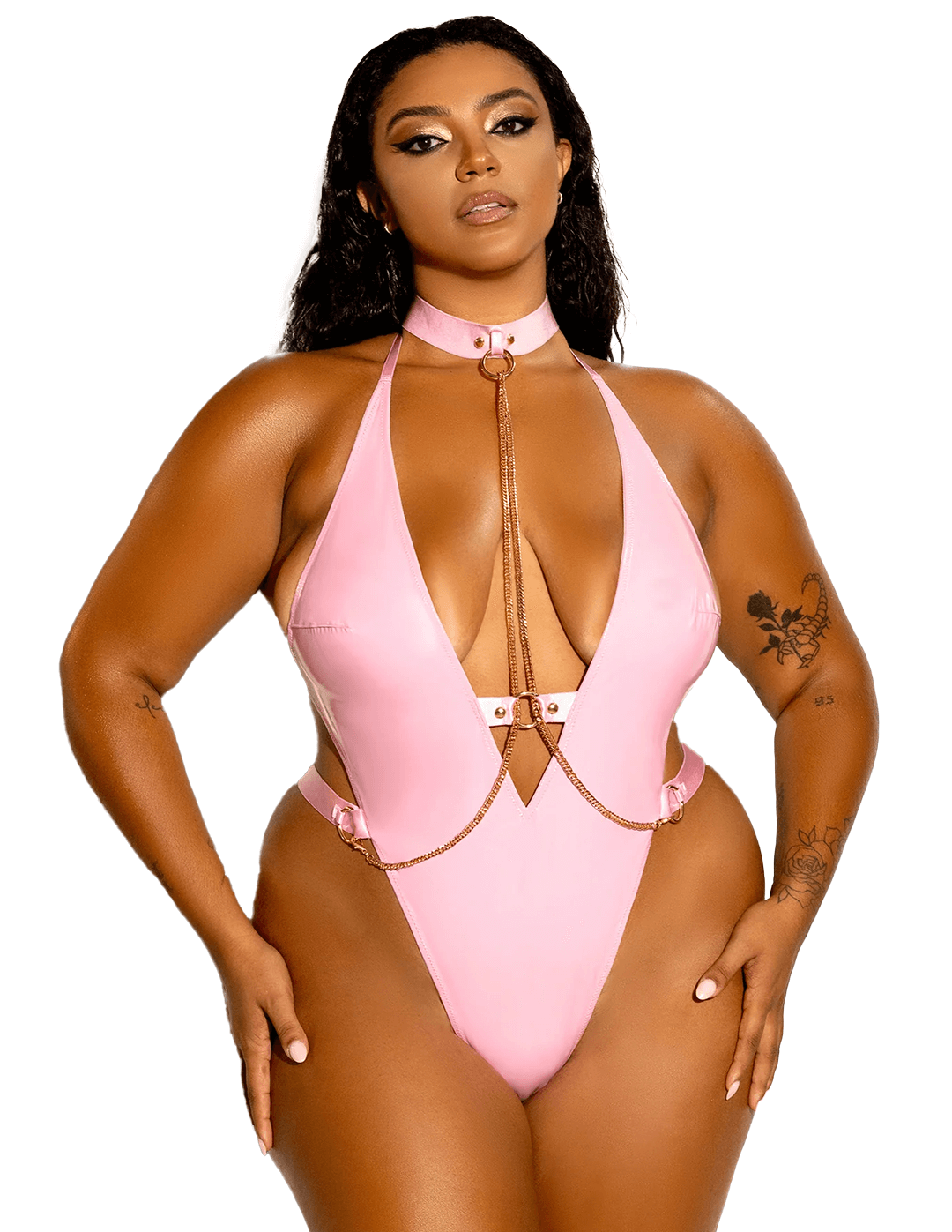 Submissive Vinyl Teddy & Cuffs Set