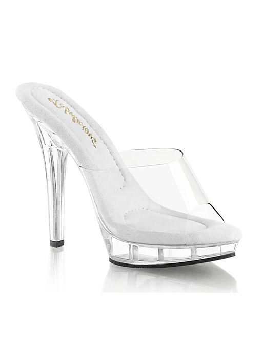 Pleaser Lip 101 Heel Slide Clear