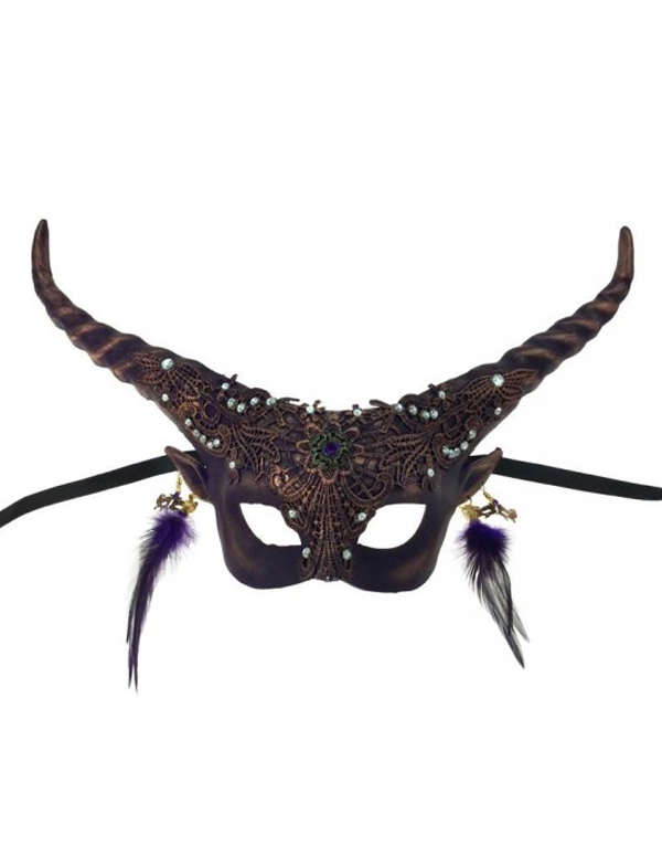 Horned Fey Venetian Mask