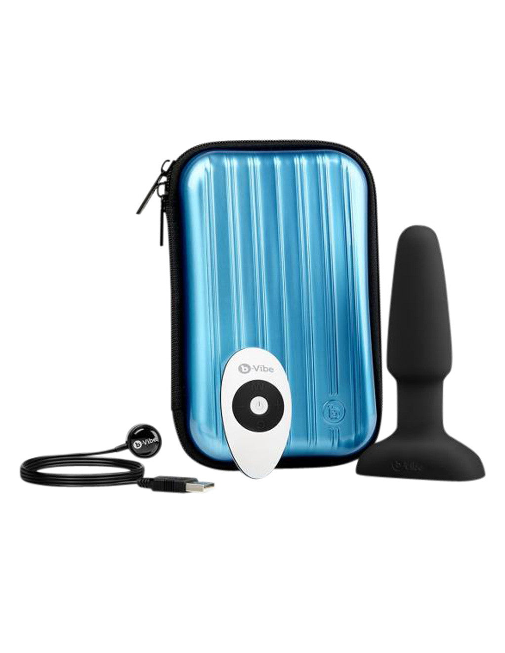 B-Vibe Rimming Plug- Black- Case