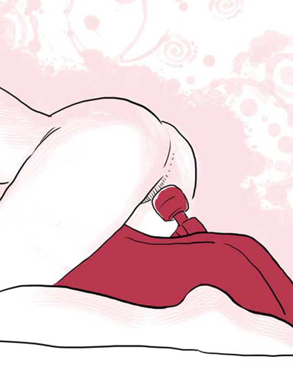 Liberator Wanda Toy Mount- Merlot- Model with wand