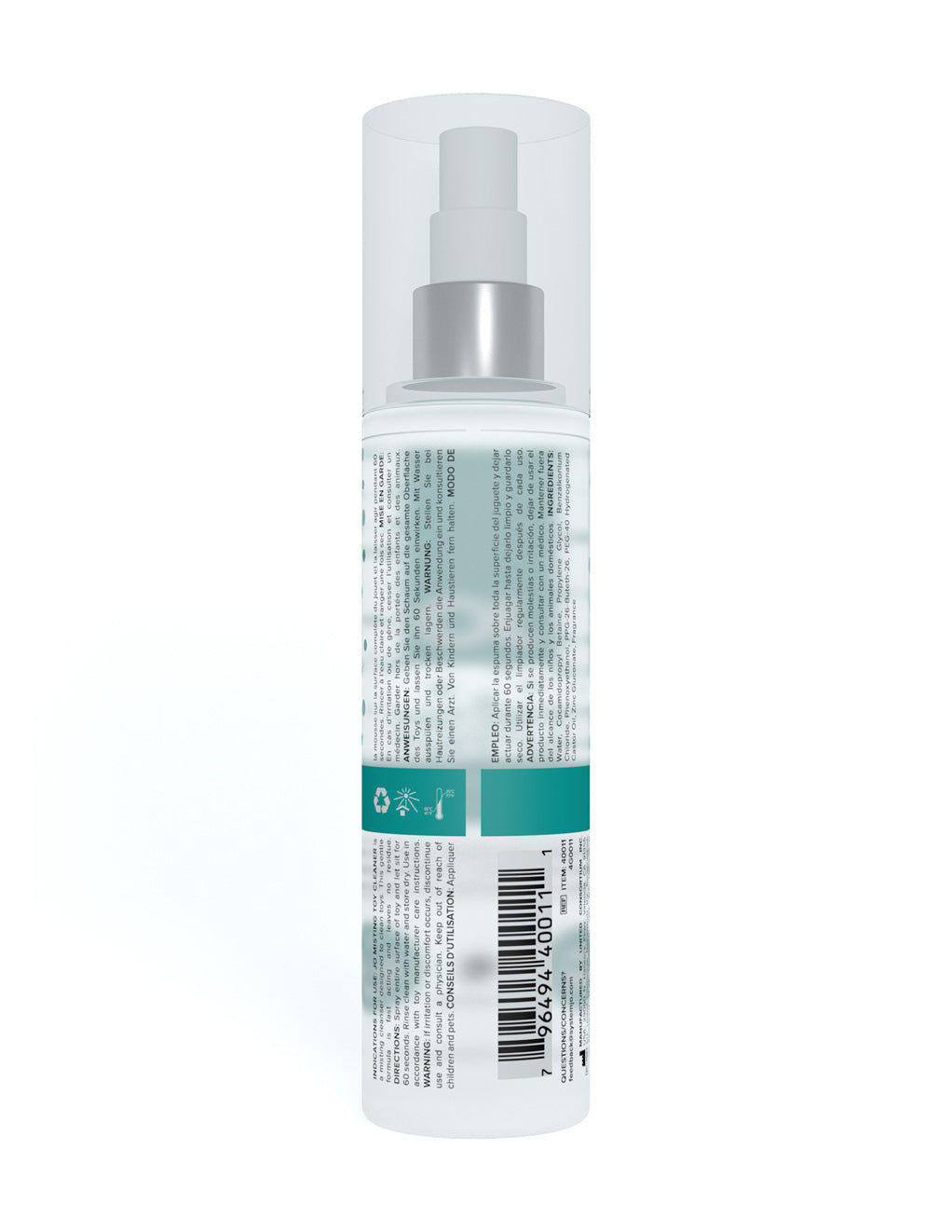 JO Fresh Scent Misting Toy Cleaner Back