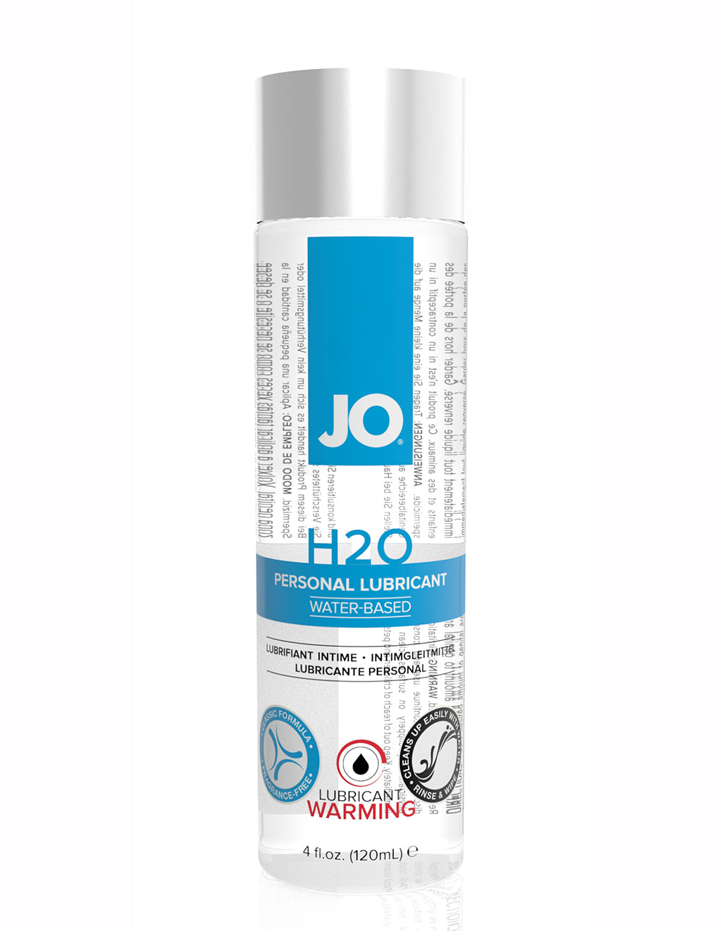 Jo H2O Warming Personal Lubricant- 4oz- Front
