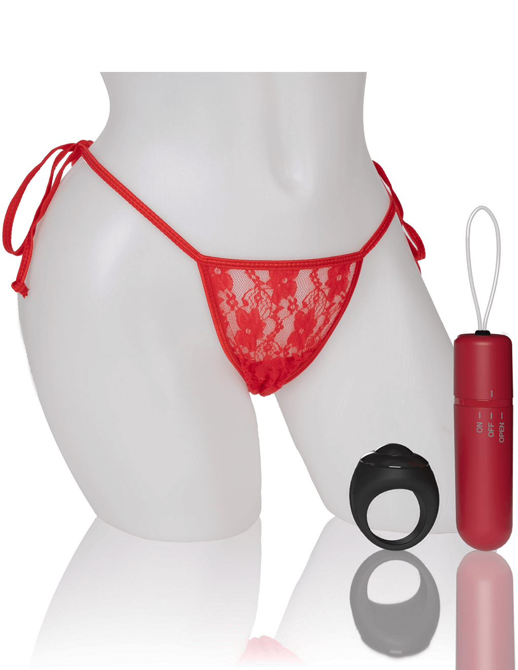 Screaming O 4T Vibrating Panty - Red - Set