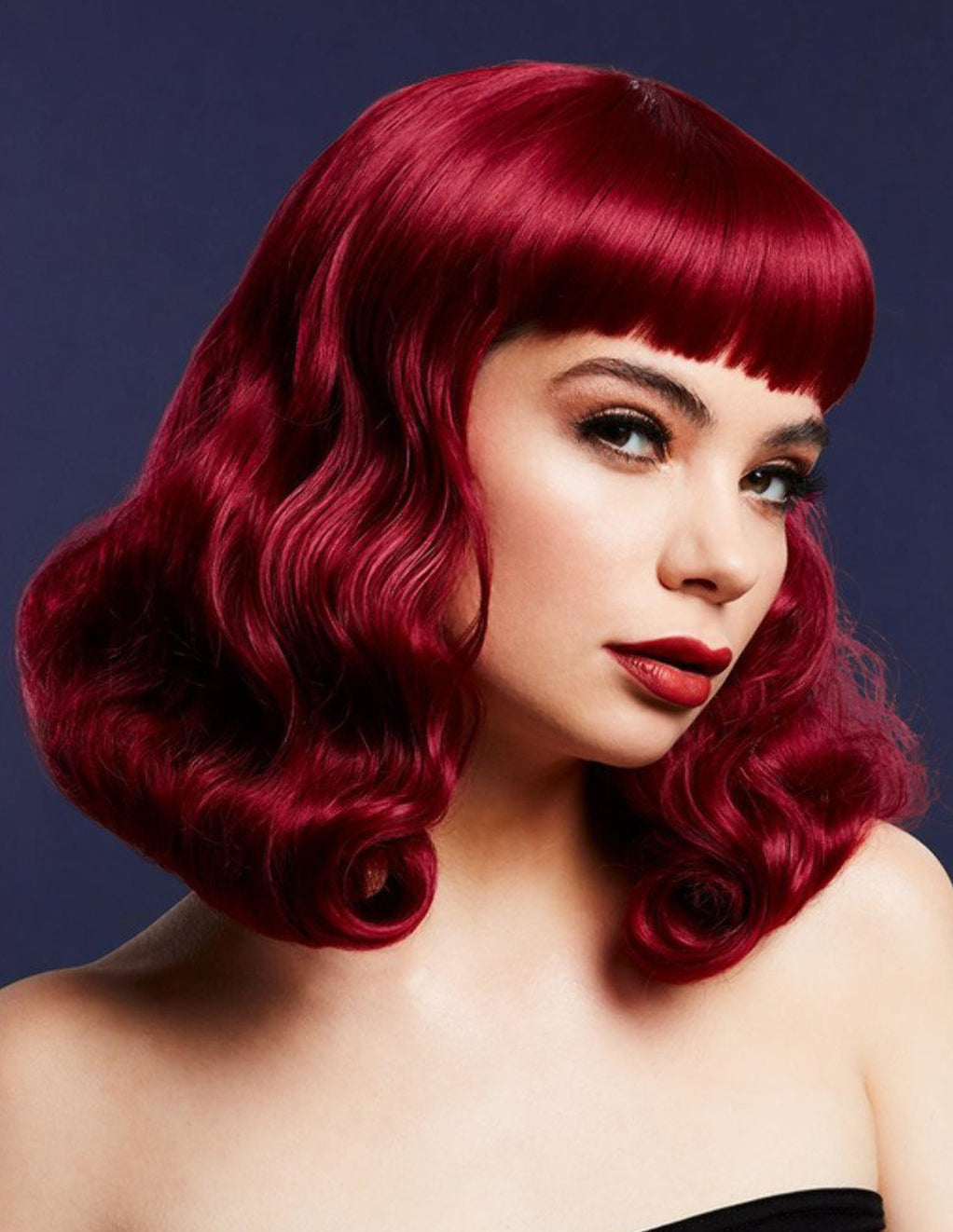 Fever Bettie Wig- Plum- Front