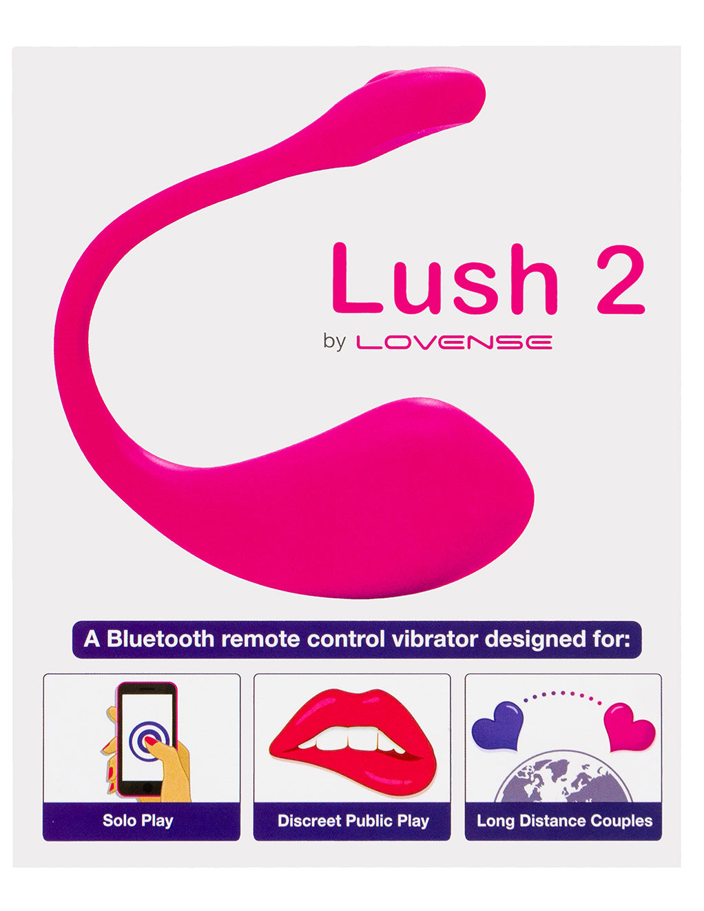 Lovense Lush 2 Bluetooth Remote Control Vibrator- Front box