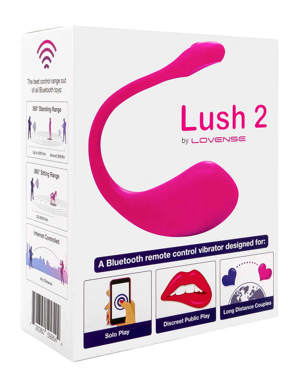 Lovense Lush 2 Bluetooth Remote Control Vibrator- Right box