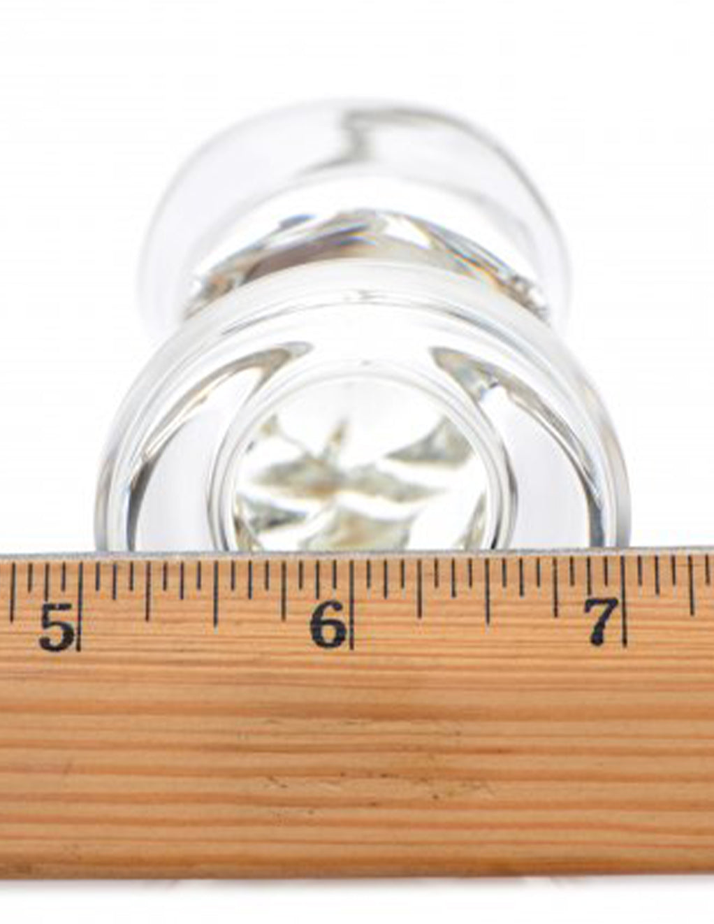 Prisms Erotic Glass Asvini Glass Penis Anal Plug- width dimension