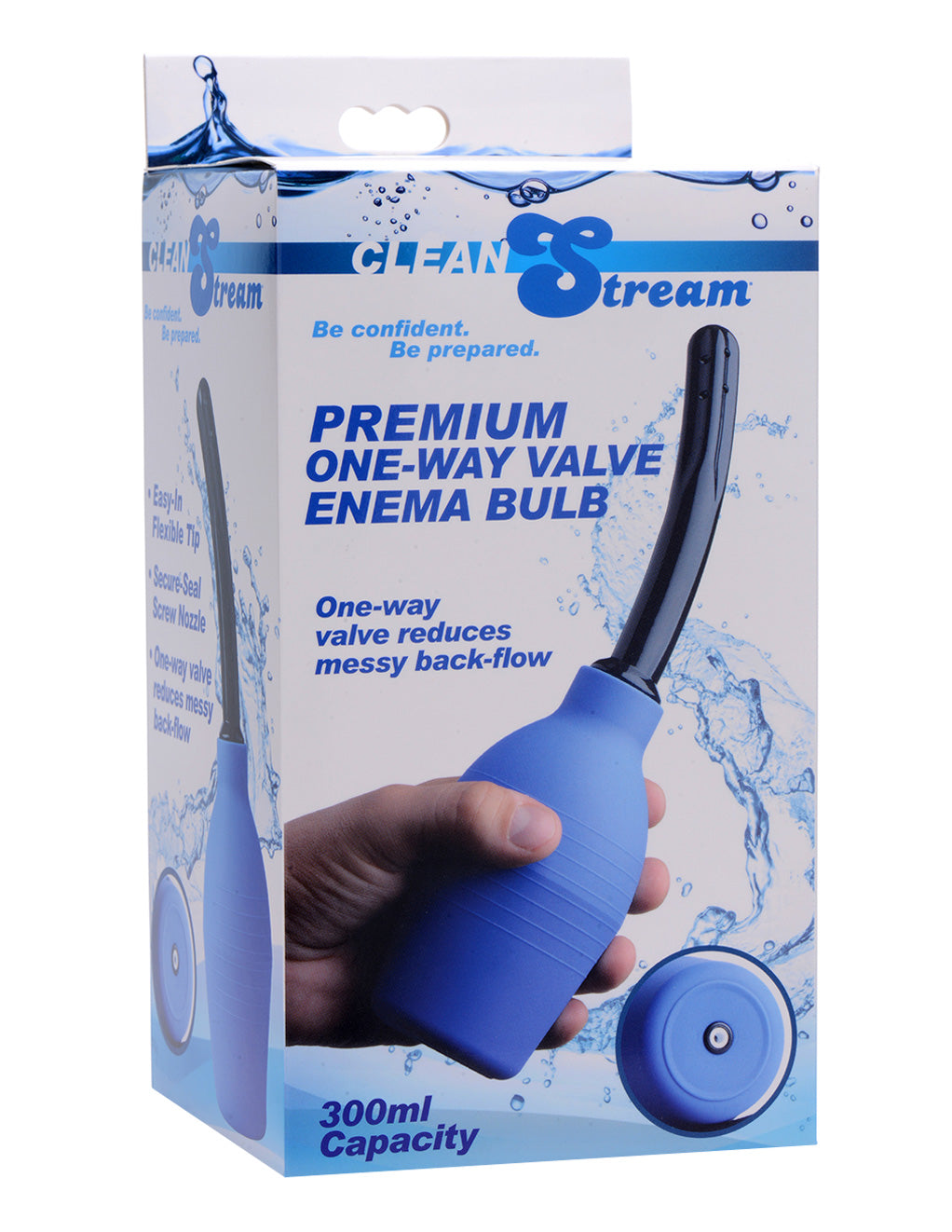 CleanStream Premium One-Way Valve Enema Douche Box Front