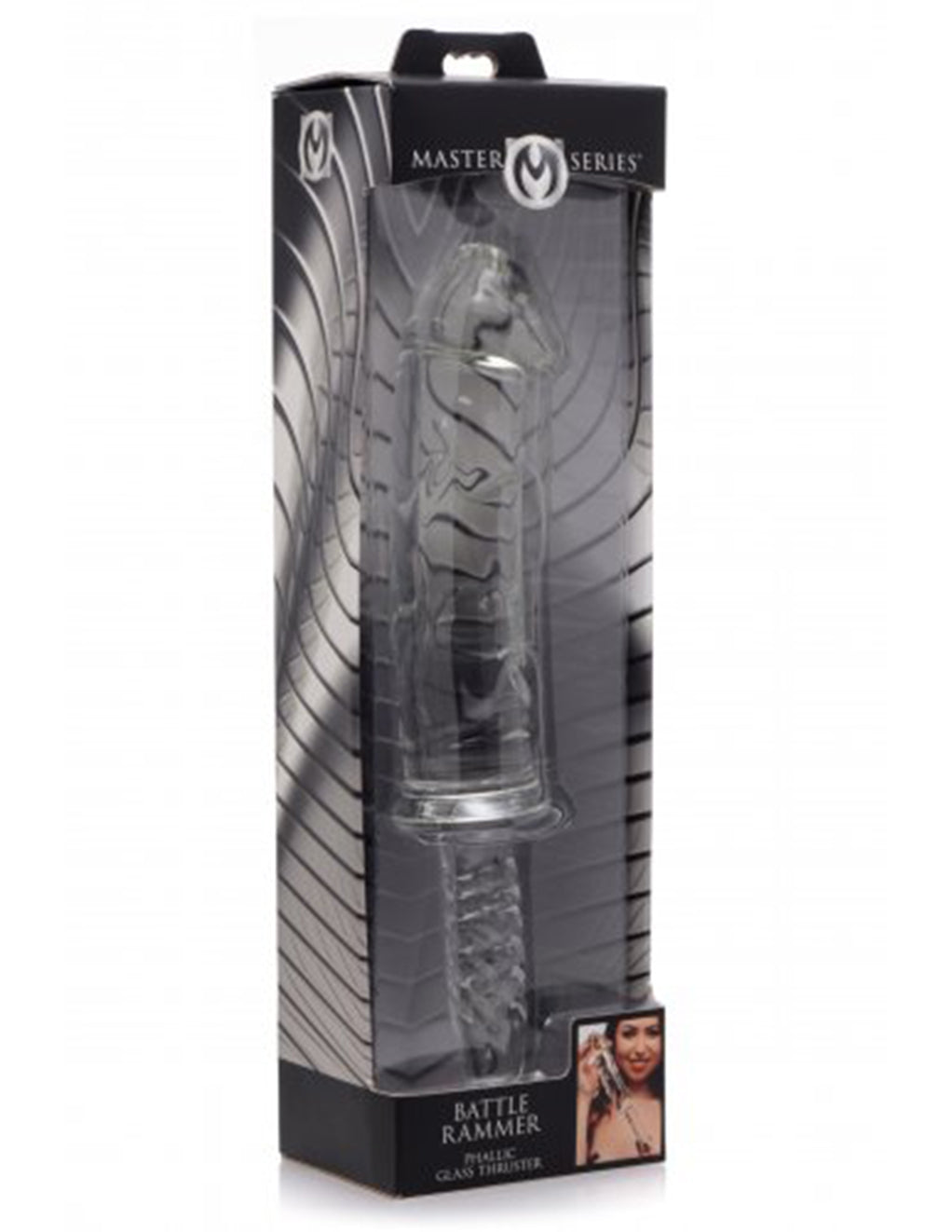 Master Series Battle Rammer Phallic Glass Thruster- Package